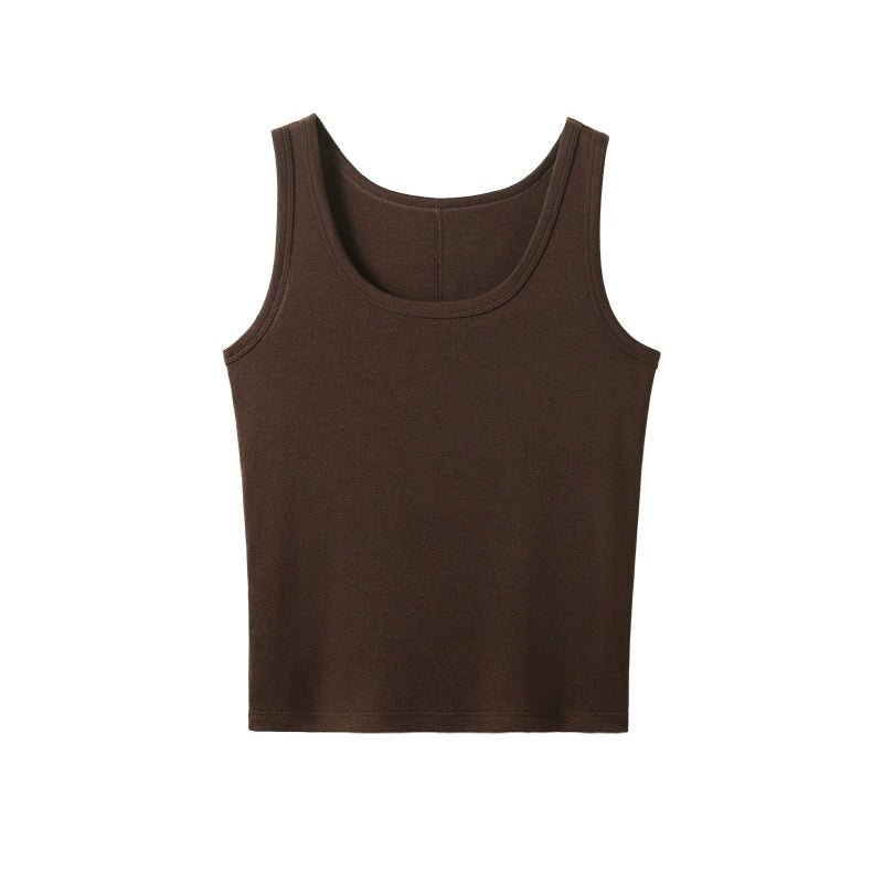 Damen Trägertop – Einfarbiges TENCEL™-Wolle-Mix, hautfreundlich, für Frühling & Sommer