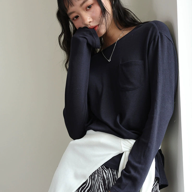 Damen Longsleeve aus Tencel-Leinen