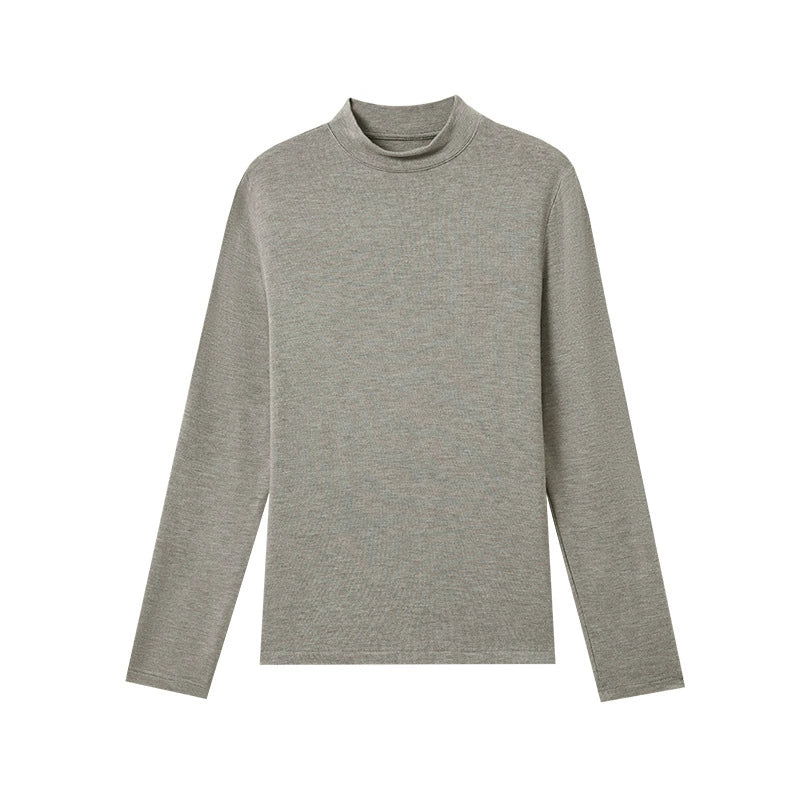 Damen Strickpullover mit Halbkragen – TENCEL™ & Wolle, langarm
