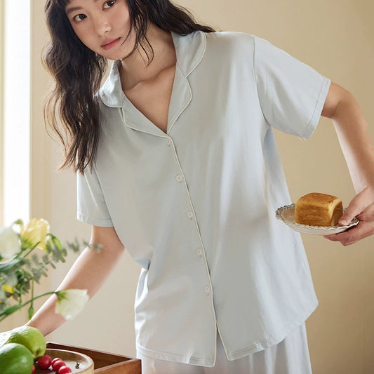 Damen Seiden Pyjama – Frühling & Sommer