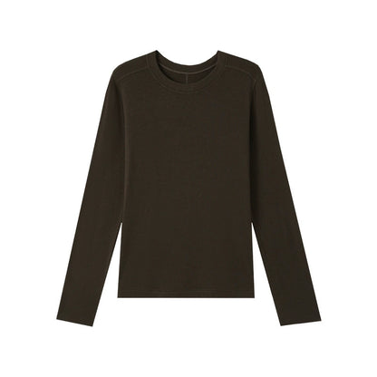 Damen Basic Langarmshirt, Rundhals