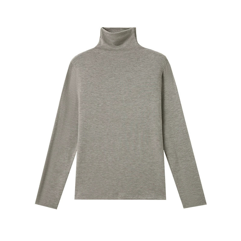 Damen Rollkragen Langarmshirt aus Lyocell – Warmes