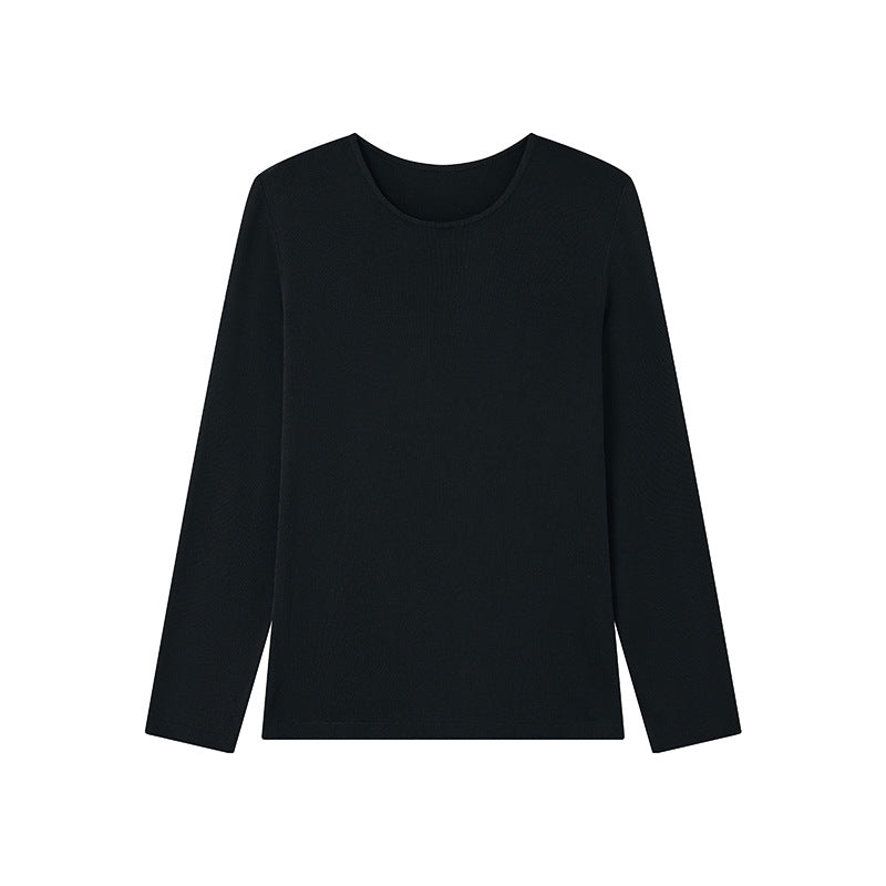 Damen-Strickshirt für Herbst und Winter mit klassischem Rundhalsausschnitt