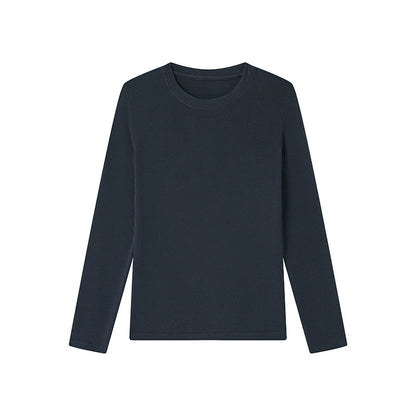 Damen Basic Langarm T-shirt, Rundhals