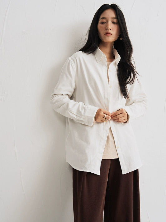 Damen Baumwollhemd - Langarm, Relaxed Fit