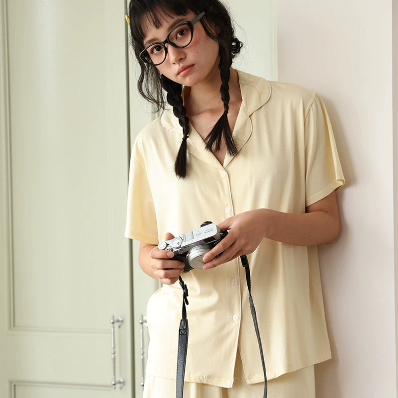 Damen Seiden Pyjama – Frühling & Sommer
