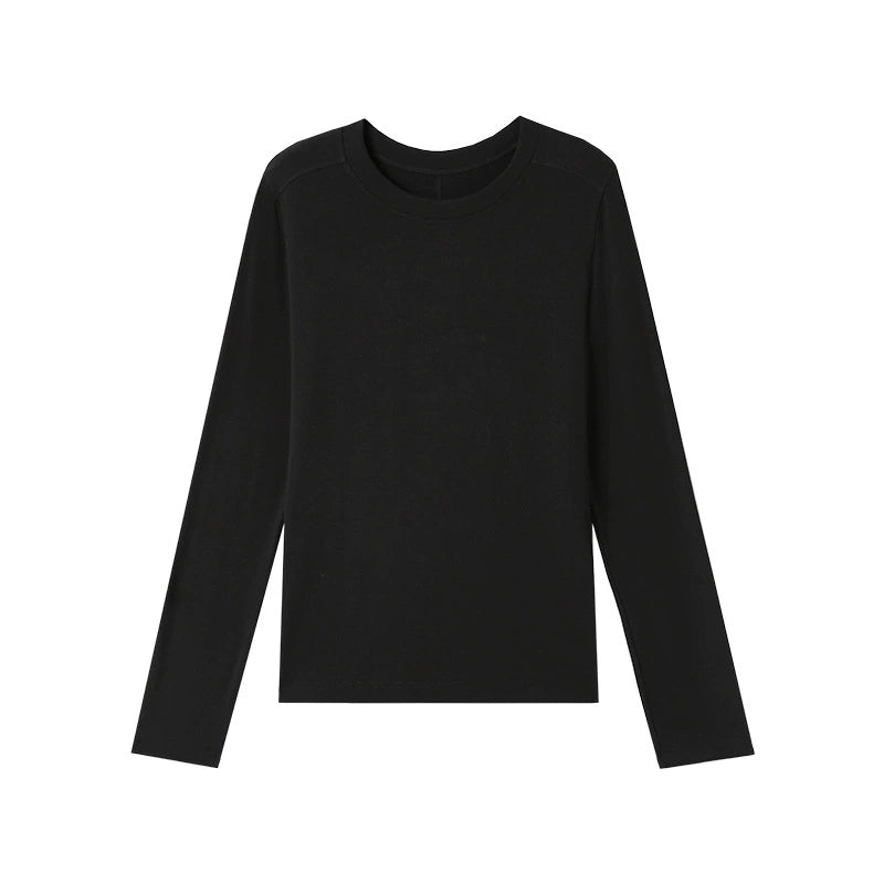 Damen Basic Langarmshirt, Rundhals