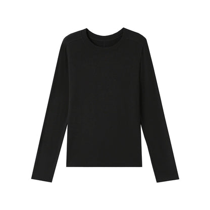 Damen Basic Langarmshirt, Rundhals