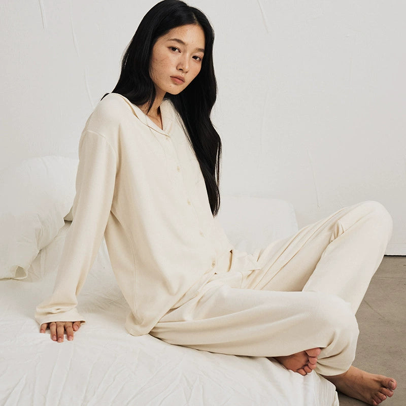 Damen Pyjama aus Algenfaser – Langarm