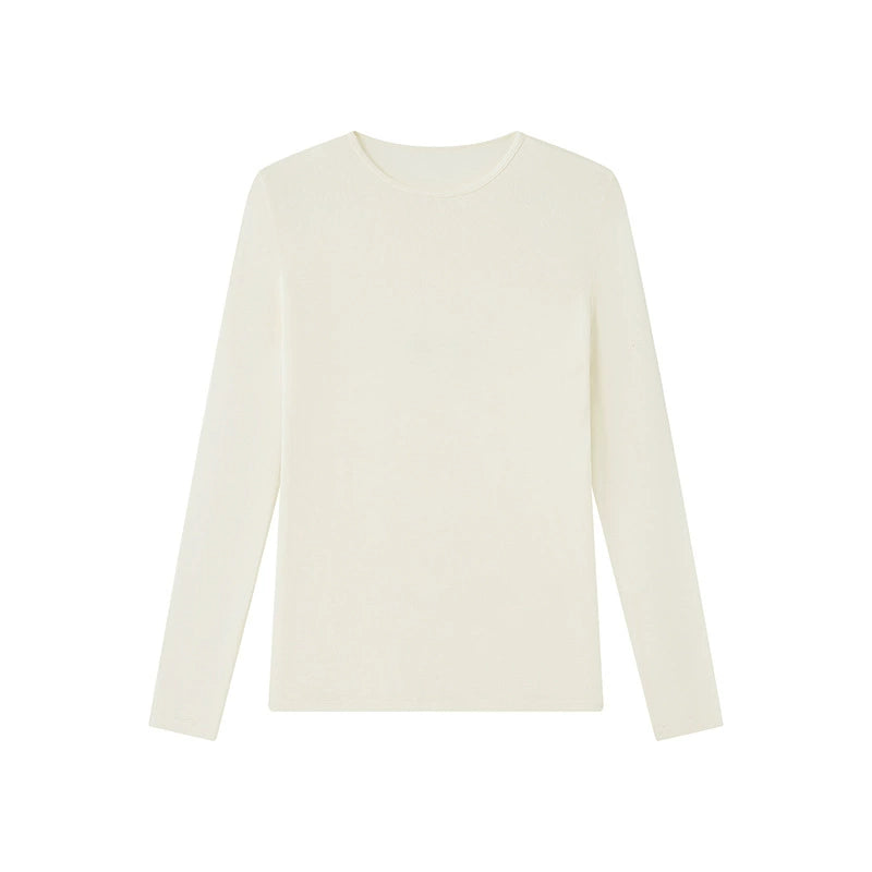 Damen Strickshirt aus Tencel-Modal-Cashmere – Slim Fit, einfarbig, hautfreundlich