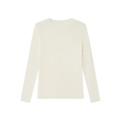 Damen Strickshirt aus Tencel-Modal-Cashmere – Slim Fit, einfarbig, hautfreundlich
