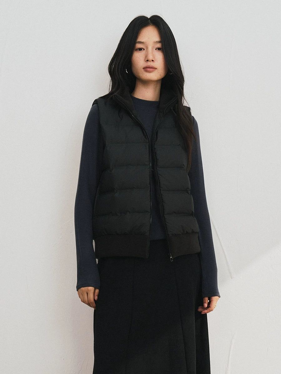 Damen Leichte Daunenweste mit Fleece, Warm & Modisch