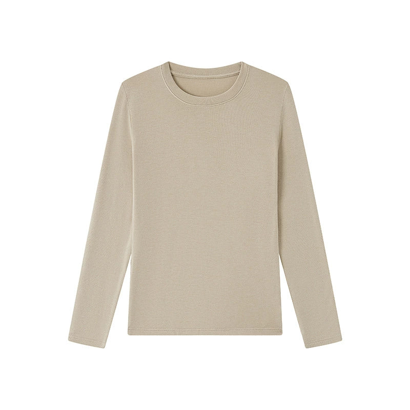 Damen Basic Langarm T-shirt, Rundhals