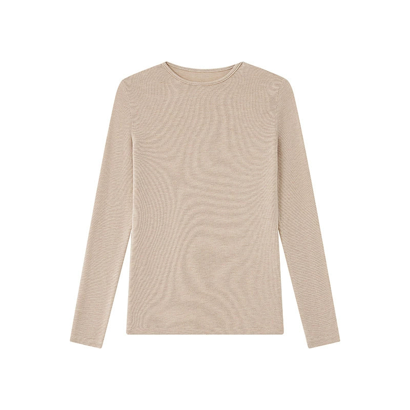 Damen Strickshirt aus Tencel-Modal-Cashmere – Slim Fit, einfarbig, hautfreundlich