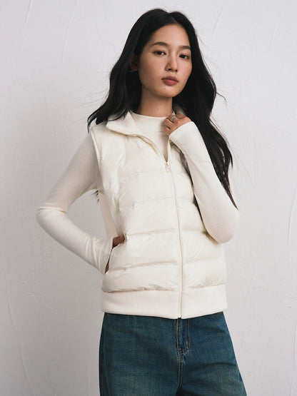 Damen Leichte Daunenweste mit Fleece, Warm & Modisch
