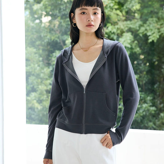 Damen Kapuzenjacke mit Reißverschluss – Weich & Lässig