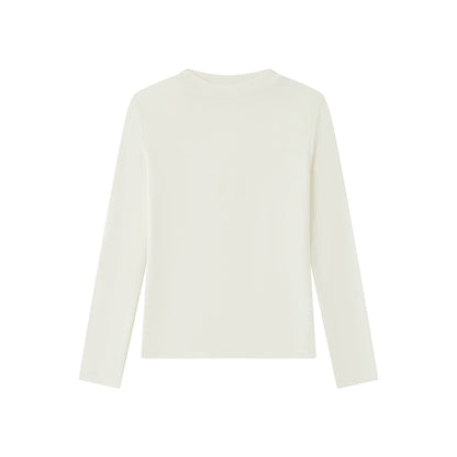 Damen Basic Longsleeve mit Stehkragen