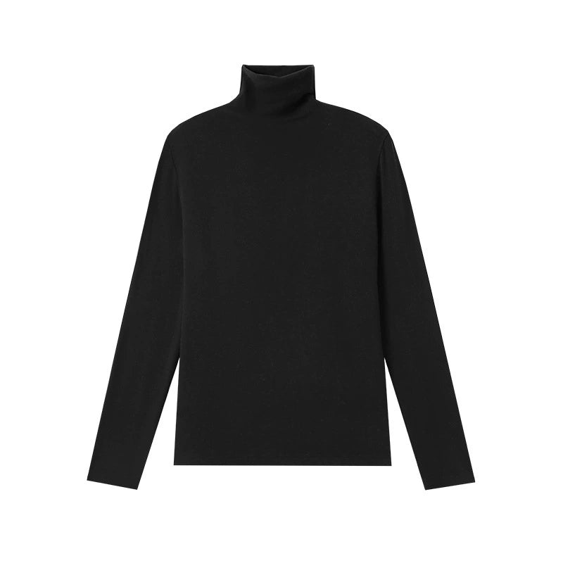 Damen Rollkragen Langarmshirt aus Lyocell – Warmes