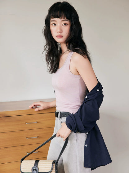 Damen Basic Wollträgertop