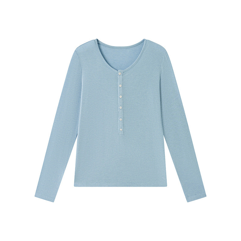 Damen Langarmshirt – Rundhals, Slim Fit, aus TENCEL™