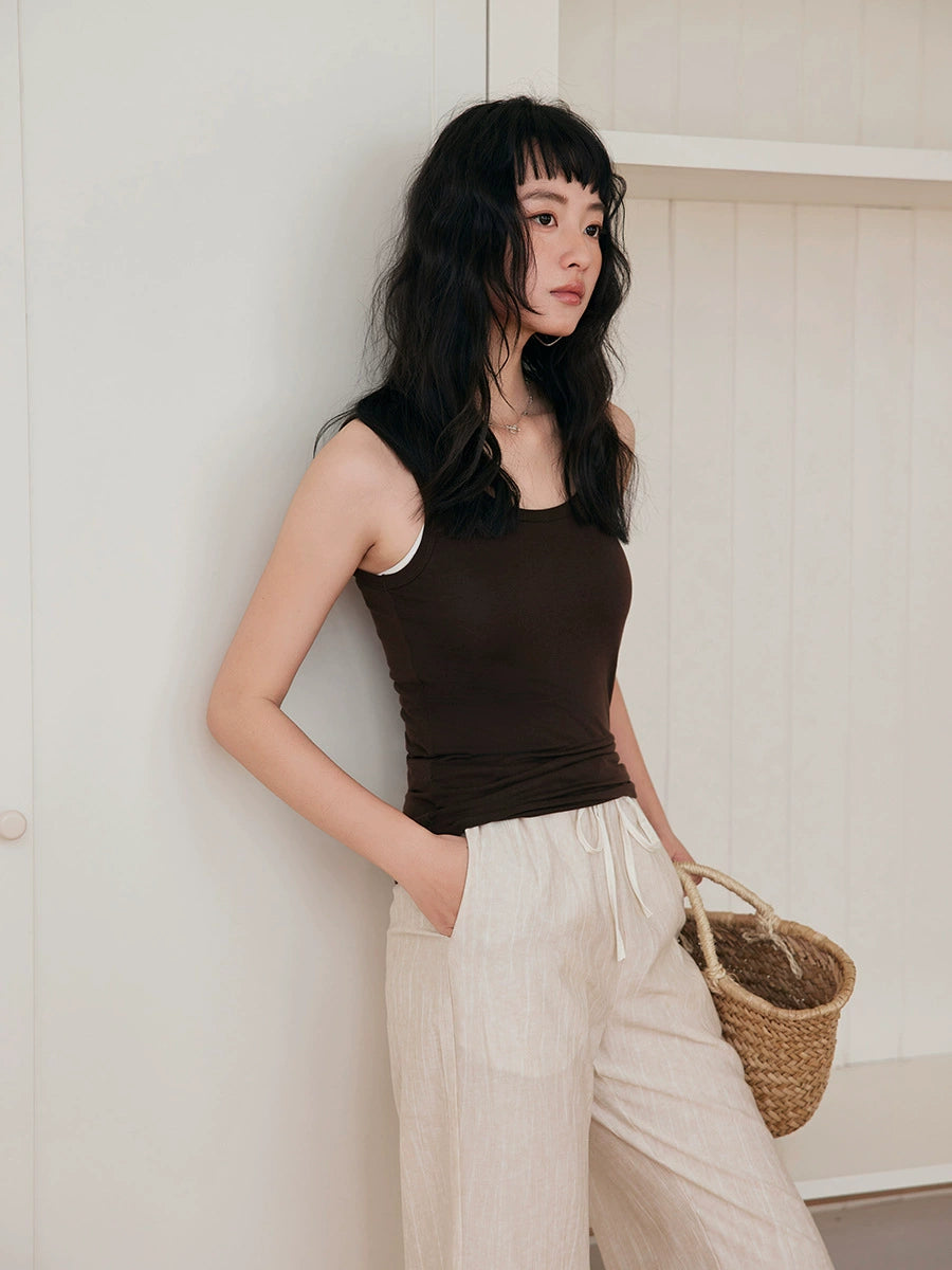 Damen Basic Wollträgertop
