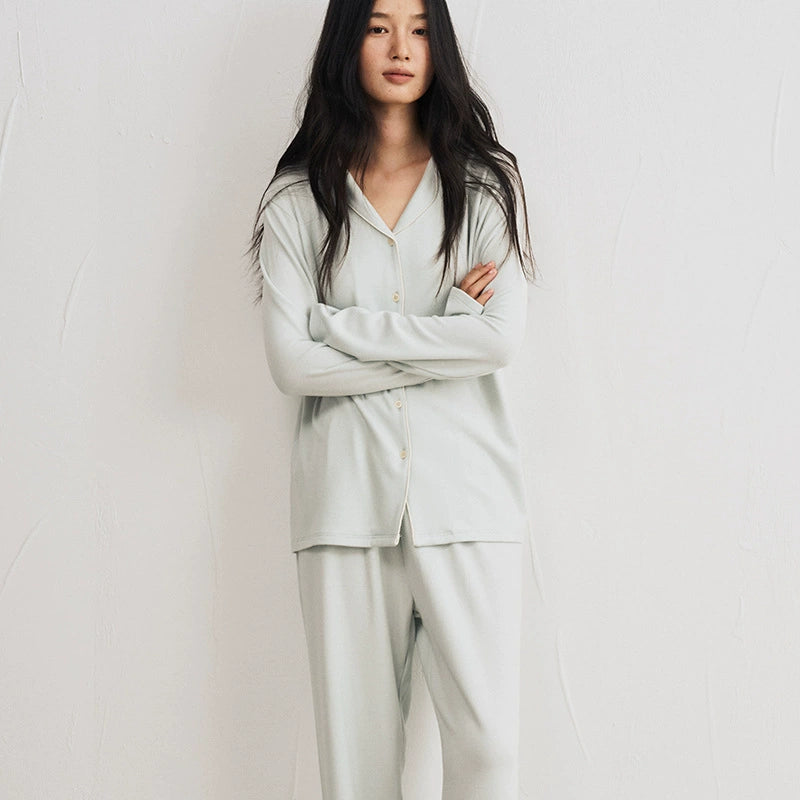 Damen Pyjama aus Algenfaser – Langarm