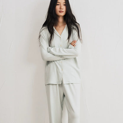 Damen Pyjama aus Algenfaser – Langarm