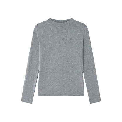 Damen Basic Longsleeve mit Stehkragen