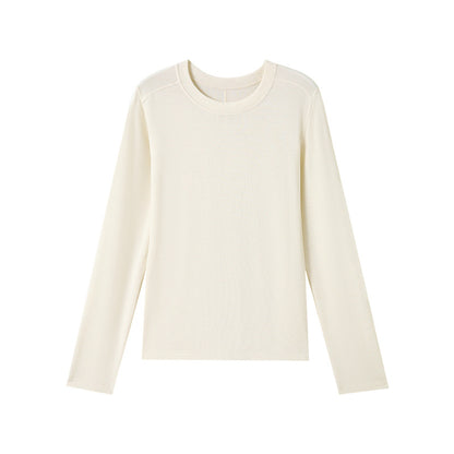 Damen Basic Langarmshirt, Rundhals