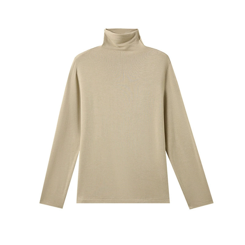 Damen Rollkragen Langarmshirt aus Lyocell – Warmes