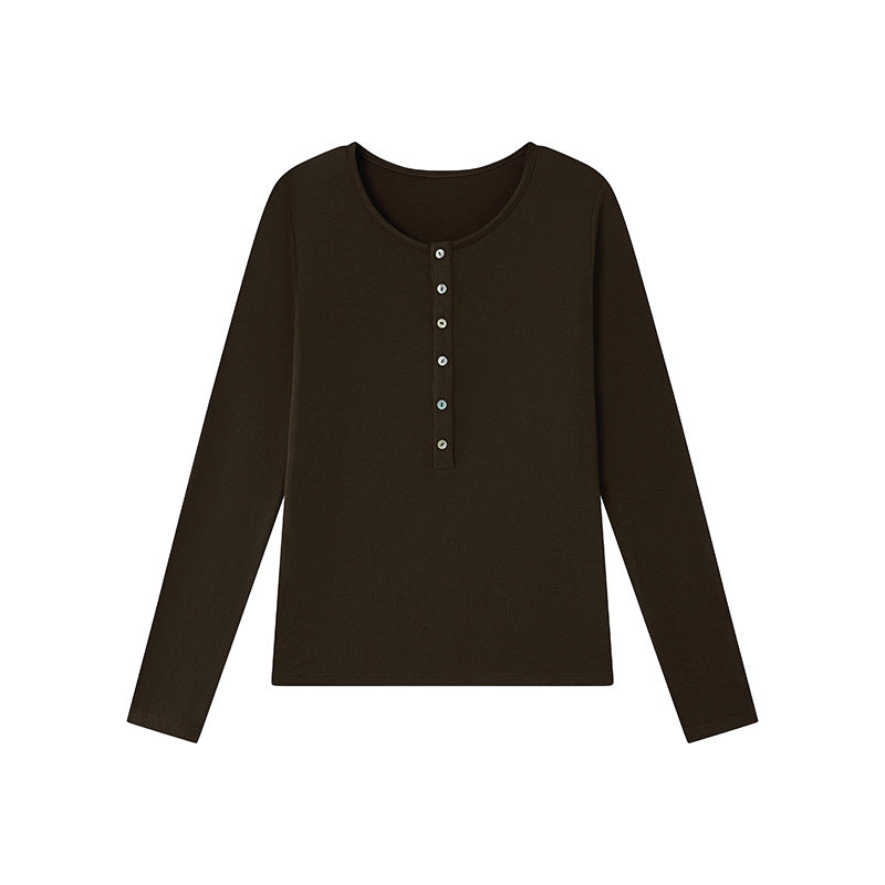 Damen Langarmshirt – Rundhals, Slim Fit, aus TENCEL™