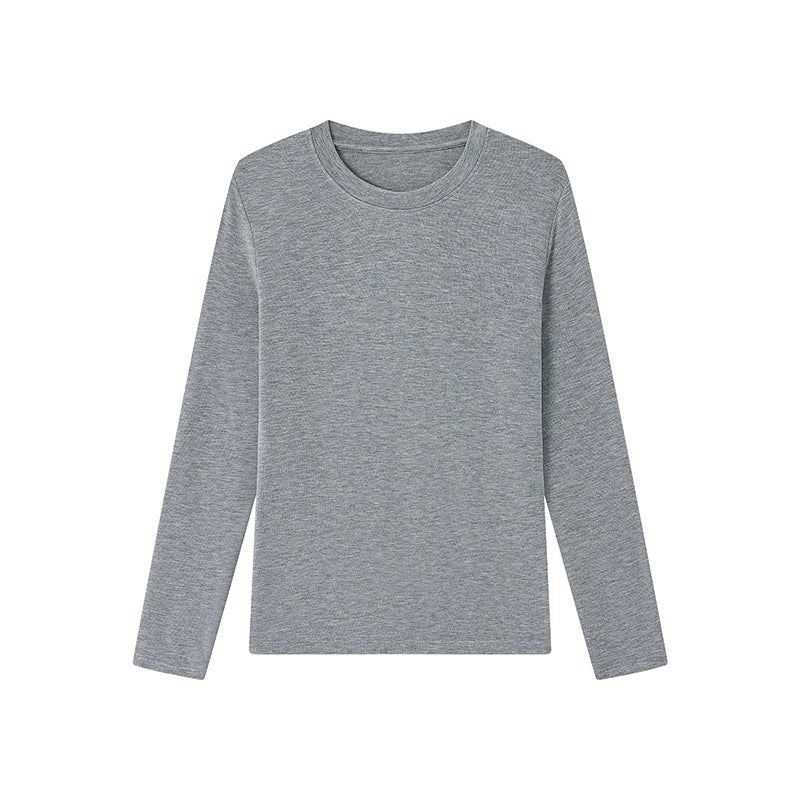 Damen Basic Langarm T-shirt, Rundhals