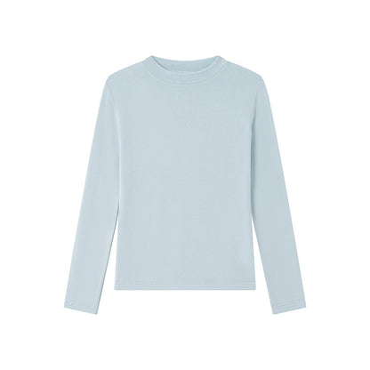 Damen Basic Longsleeve mit Stehkragen