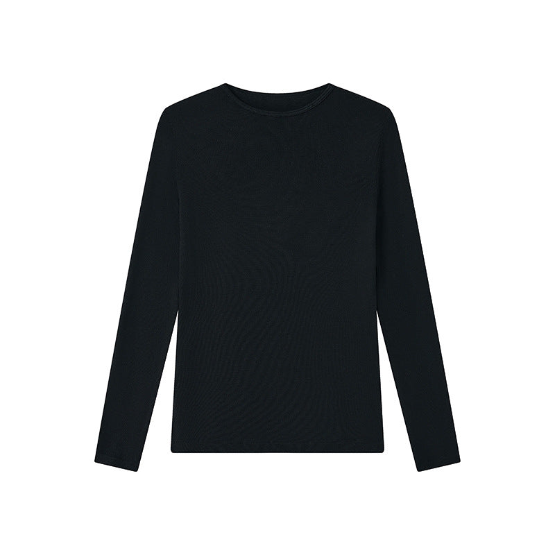 Damen Strickshirt aus Tencel-Modal-Cashmere – Slim Fit, einfarbig, hautfreundlich