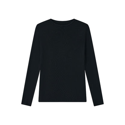 Damen Strickshirt aus Tencel-Modal-Cashmere – Slim Fit, einfarbig, hautfreundlich