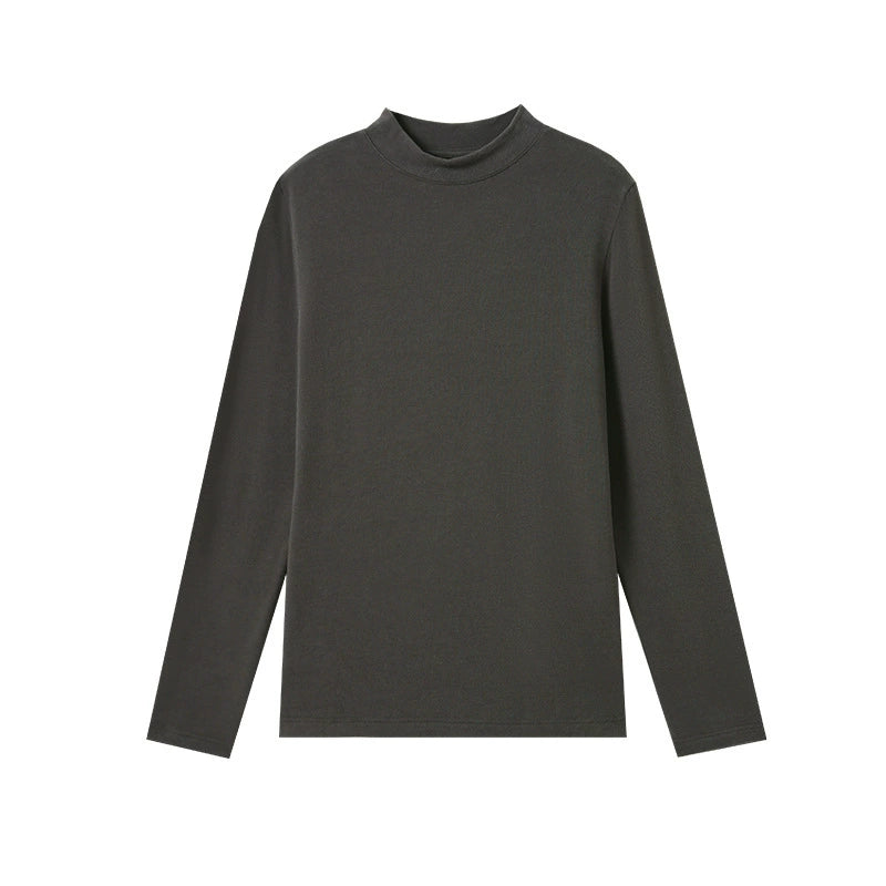 Damen Strickpullover mit Halbkragen – TENCEL™ & Wolle, langarm
