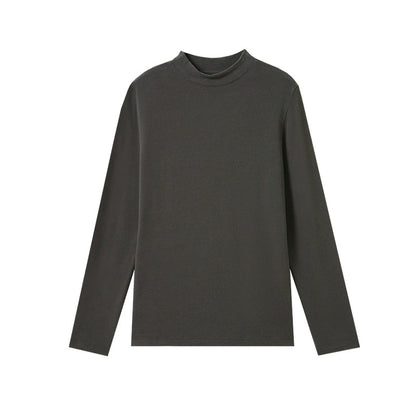 Damen Strickpullover mit Halbkragen – TENCEL™ & Wolle, langarm