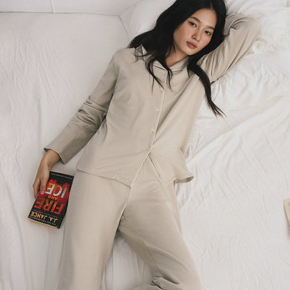 Damen Pyjama aus Algenfaser – Langarm