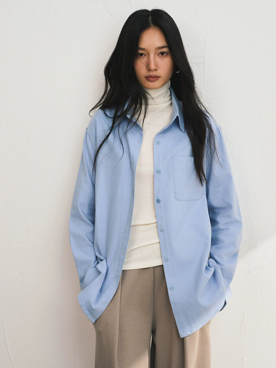 Damen Baumwollhemd - Langarm, Relaxed Fit