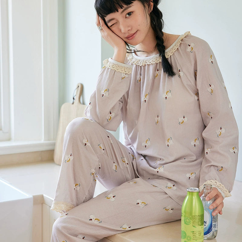 Damen Pyjama aus Baumwolle