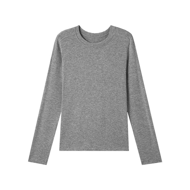 Damen Basic Langarmshirt, Rundhals