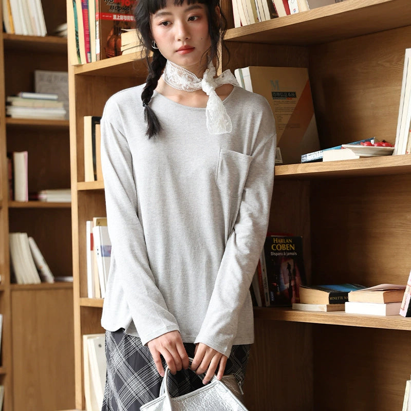 Damen Longsleeve aus Tencel-Leinen