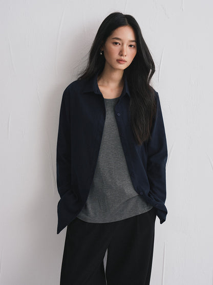 Damen Baumwollhemd - Langarm, Relaxed Fit