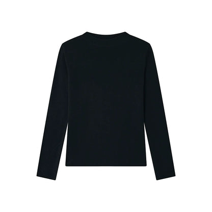 Damen Basic Longsleeve mit Stehkragen