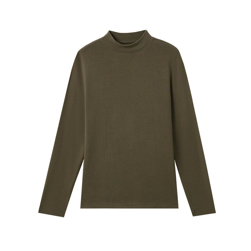 Damen Strickpullover mit Halbkragen – TENCEL™ & Wolle, langarm
