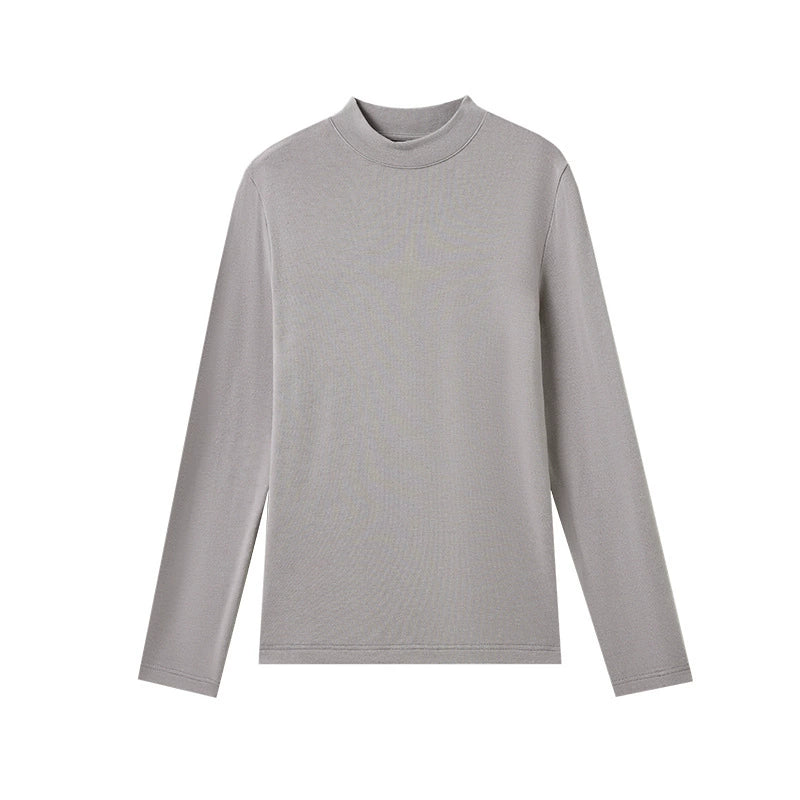Damen Strickpullover mit Halbkragen – TENCEL™ & Wolle, langarm