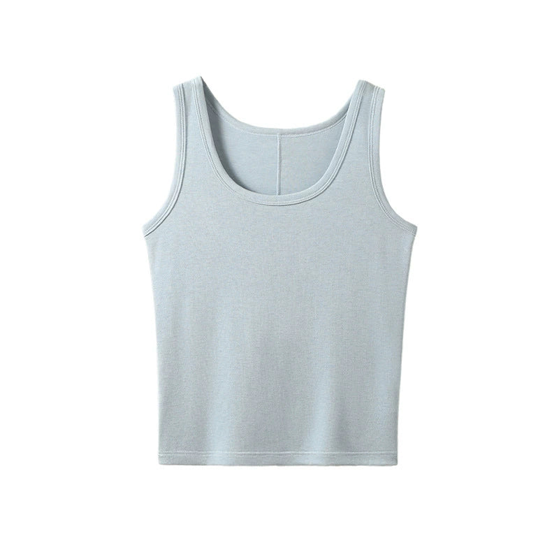 Damen Trägertop – Einfarbiges TENCEL™-Wolle-Mix, hautfreundlich, für Frühling & Sommer