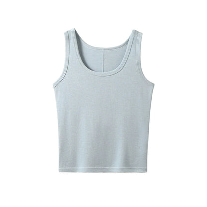 Damen Trägertop – Einfarbiges TENCEL™-Wolle-Mix, hautfreundlich, für Frühling & Sommer