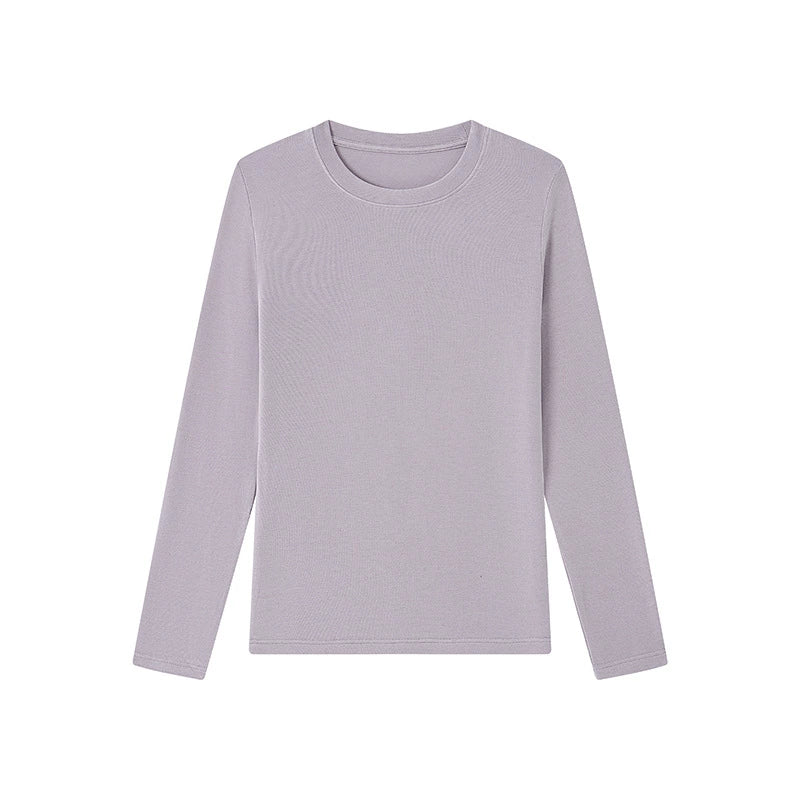 Damen Basic Langarm T-shirt, Rundhals