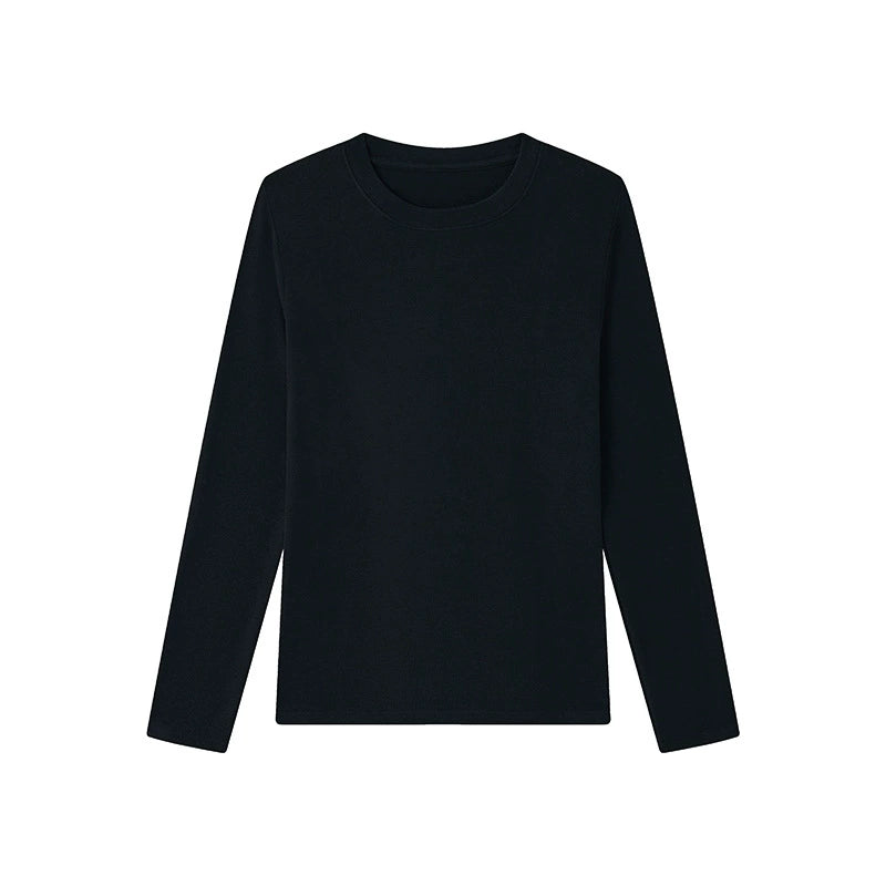 Damen Basic Langarm T-shirt, Rundhals